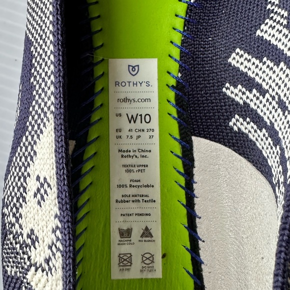 Retired Rothy’s Botanical Navy Pointed Flat Size 10 - Picture 5 of 6